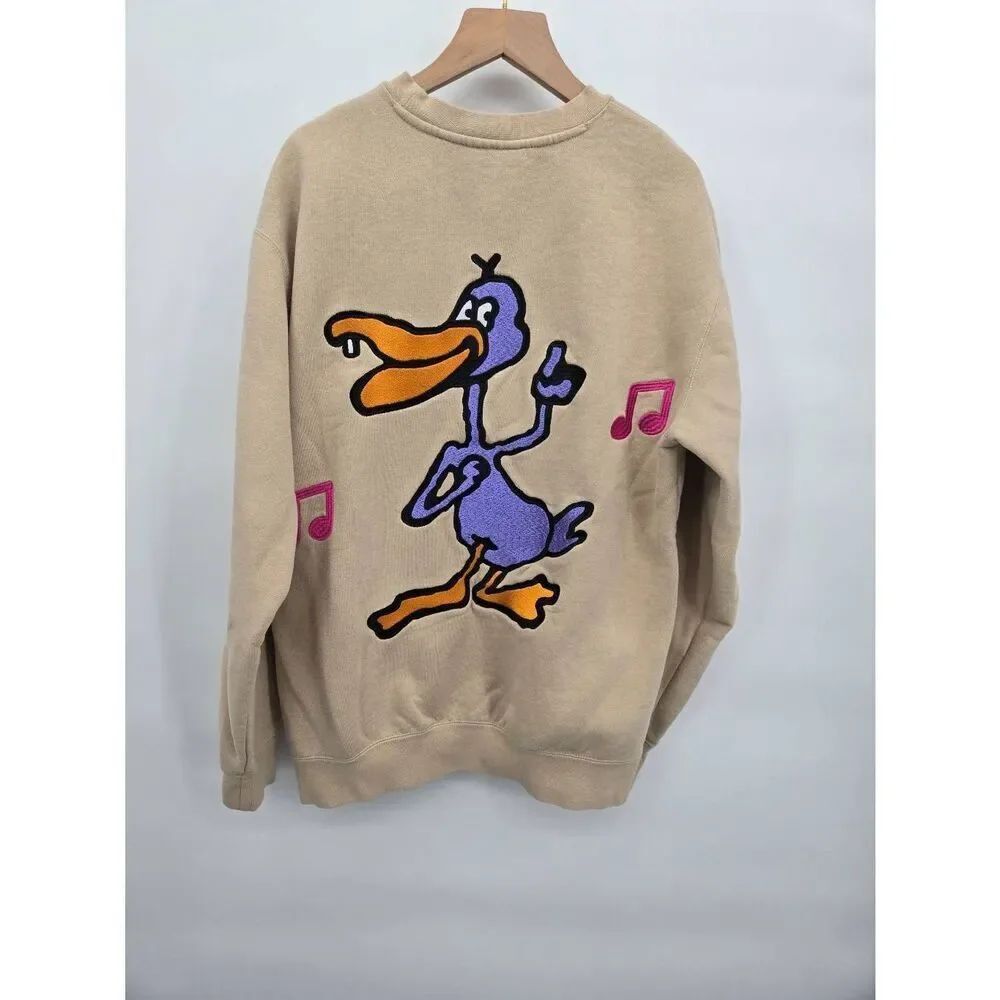 Obey Disco Duck Embroidered Sweatshirt Size Small